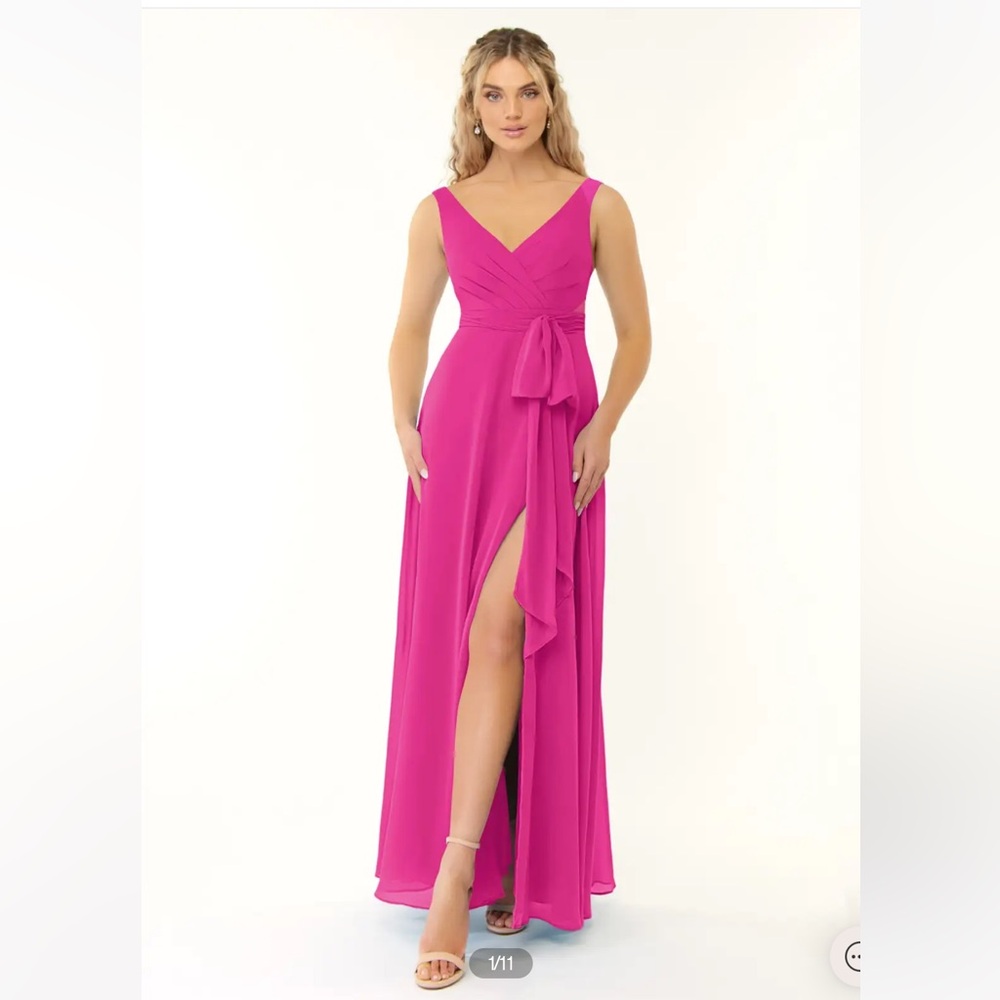 New with tags Azazie Alva Bridesmaid dress in fuschia